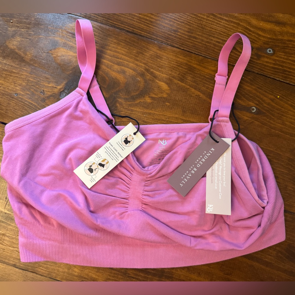 Kindred Bravely Sublime Bamboo Hands Free Pumping Lounge and Sleep Bra NWT XL